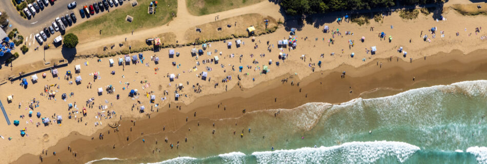 aerial photo of Lorne in Victoria